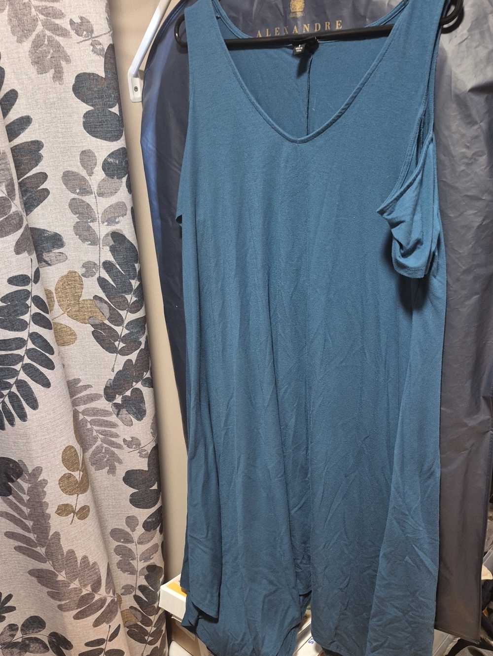 torrid Teal Cold-Shoulder V-Neck High-Low Dress
